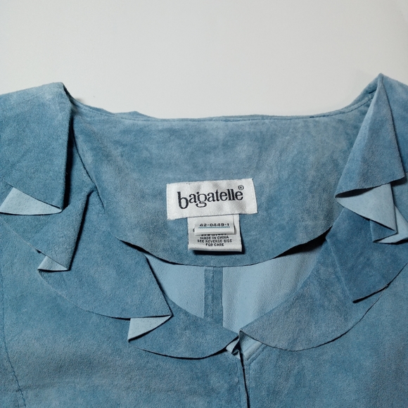 Bagatelle  shirt blue suede vintage - Picture 3 of 9